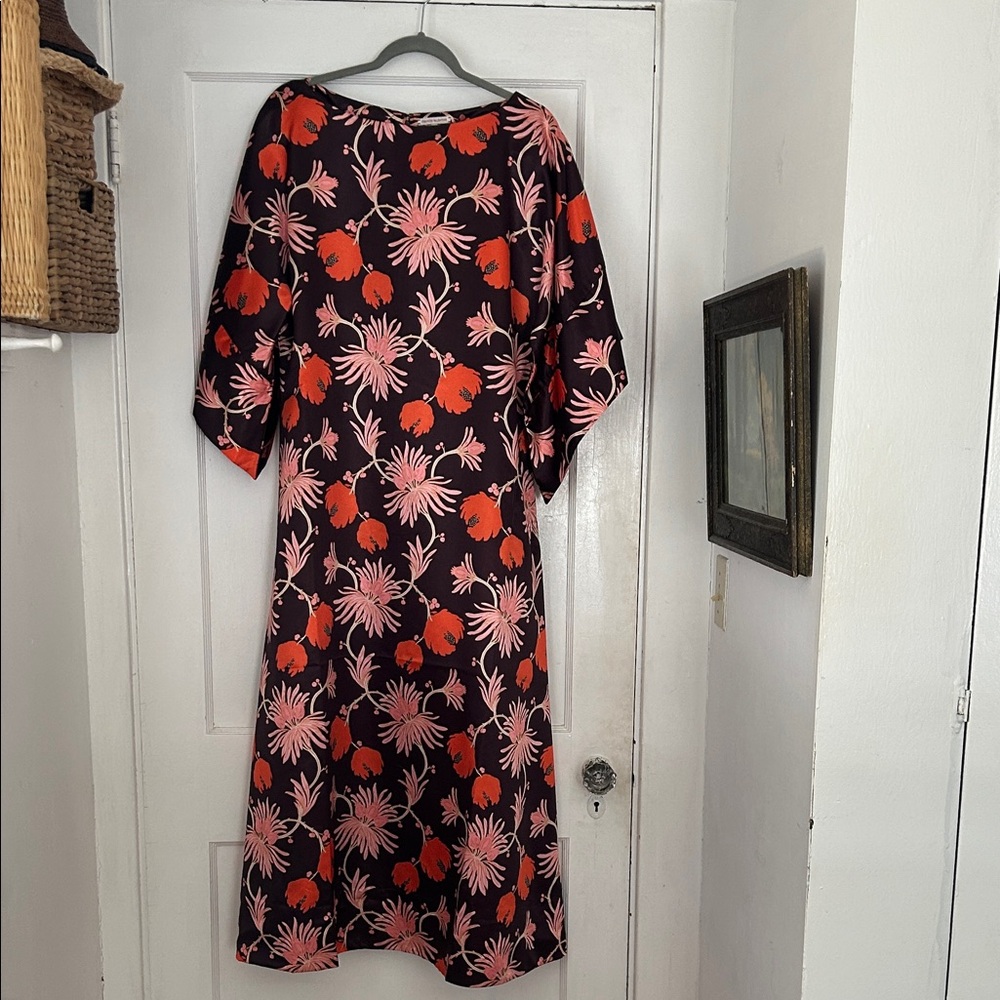 Frances Valentine Satin Floral Maxi